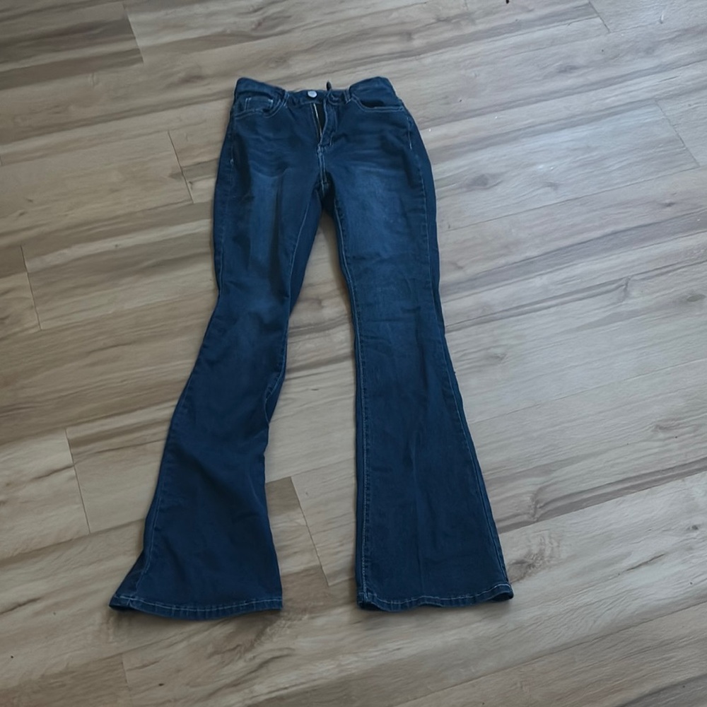 shein Women's Flared Blue Jeans